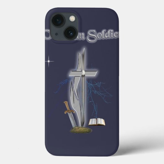 キリスト教兵士 Case-Mate iPhoneケース (裏面)