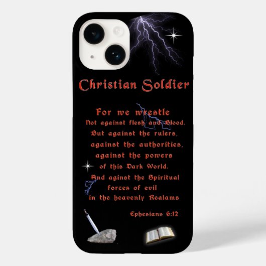 キリスト教兵士 Case-Mate iPhoneケース (裏面)