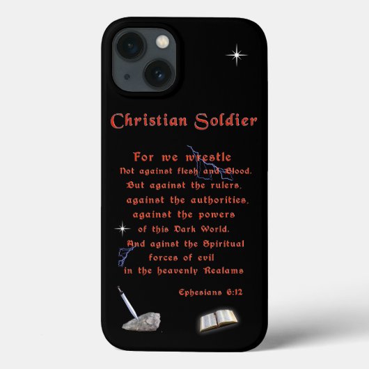 キリスト教兵士 Case-Mate iPhoneケース (裏面)