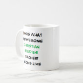 キリスト教勉強先生素晴らし、 コーヒーマグカップ (正面左)