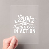 キリスト教動機デザイン – 信仰、愛、行動 アクリル招待状 (インサイチュ (ポータブル))