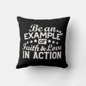 キリスト教動機デザイン – 信仰、愛、行動 クッション (裏面)