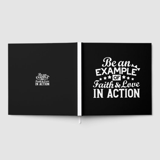 キリスト教動機デザイン – 信仰、愛、行動 ゲストブック (全面)