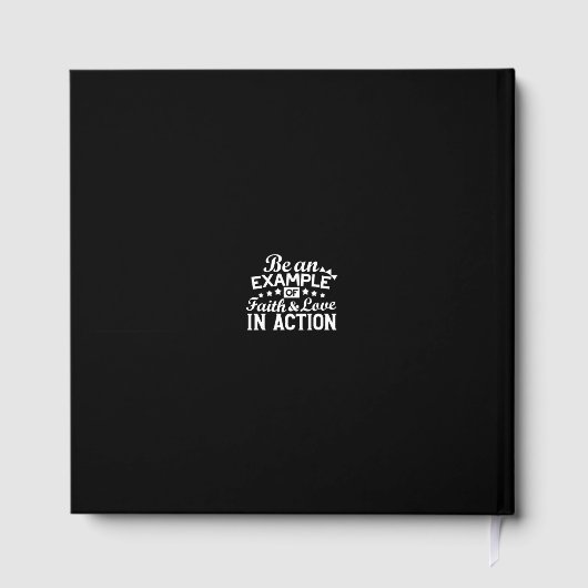 キリスト教動機デザイン – 信仰、愛、行動 ゲストブック (裏面)