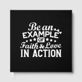 キリスト教動機デザイン – 信仰、愛、行動 ゲストブック (正面)