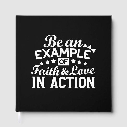 キリスト教動機デザイン – 信仰、愛、行動 ゲストブック (正面)