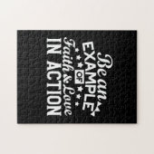 キリスト教動機デザイン – 信仰、愛、行動 ジグソーパズル (横)