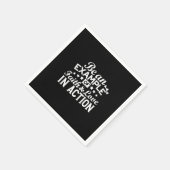 キリスト教動機デザイン – 信仰、愛、行動 スタンダードカクテルナプキン (角)