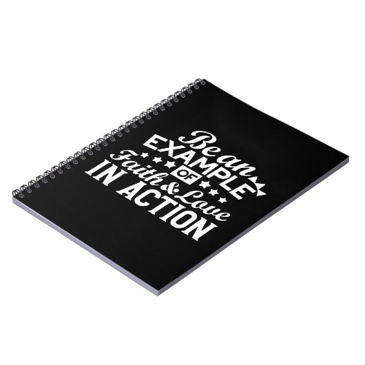 キリスト教動機デザイン – 信仰、愛、行動 ノートブック (左側)