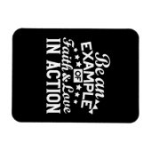 キリスト教動機デザイン – 信仰、愛、行動 マグネット (横)