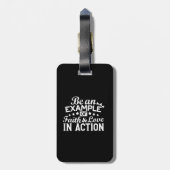 キリスト教動機デザイン – 信仰、愛、行動 ラゲッジタグ (裏面縦)