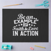 キリスト教動機デザイン – 信仰、愛、行動 薄葉紙 (クラフト)