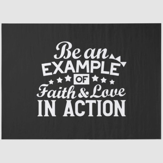 キリスト教動機デザイン – 信仰、愛、行動 薄葉紙 (正面)