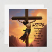 キリスト教十字信仰のイエス シーズンカード (正面/裏面)