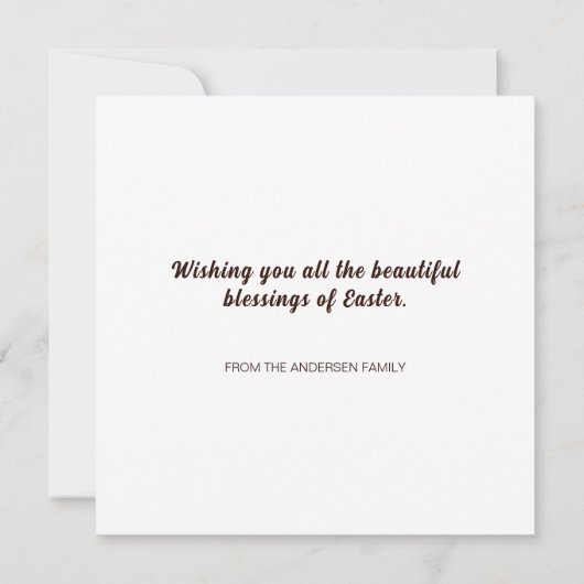 キリスト教十字信仰のイエス シーズンカード (裏面)