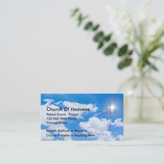 キリスト教十字教会の名刺 名刺 (スタンド正面)