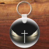 キリスト教十字架と聖霊感動的 キーホルダー (正面)
