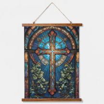 キリスト教十字架のステンドグラス