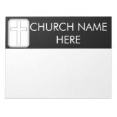 キリスト教十字架の教会の名前 ノートパッド (正面)