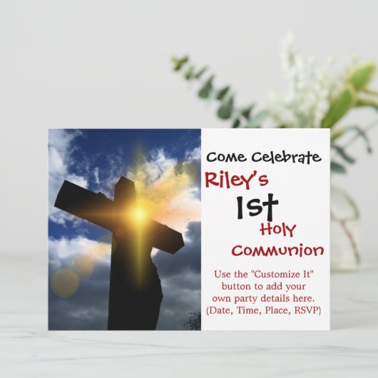 キリスト教十字架イースターサンライズサービス 招待状 (スタンド正面)