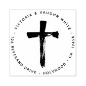 キリスト教十字架十字架差出人住所宗教 ラバースタンプ (インプリント)