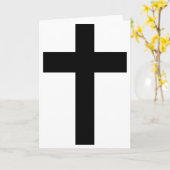 キリスト教十字架 カード (黄色い花)