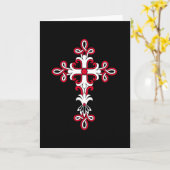 キリスト教十字架 カード (黄色い花)