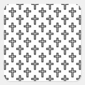 キリスト教十字架 スクエアシール (正面)