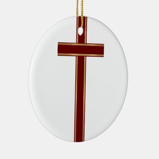 キリスト教十字架 セラミックオーナメント (右)