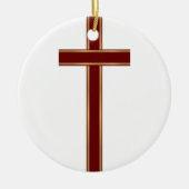 キリスト教十字架 セラミックオーナメント (正面)