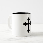 キリスト教十字架 ツートーンマグカップ (正面左)