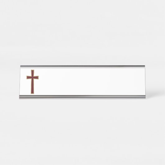 キリスト教十字架 デスクネームプレート (正面)