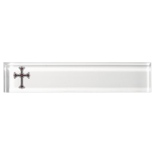 キリスト教十字架 デスクネームプレート (正面)