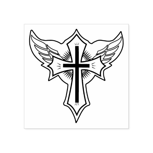 キリスト教十字架 ラバースタンプ (インプリント)