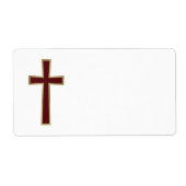 キリスト教十字架 ラベル (正面)