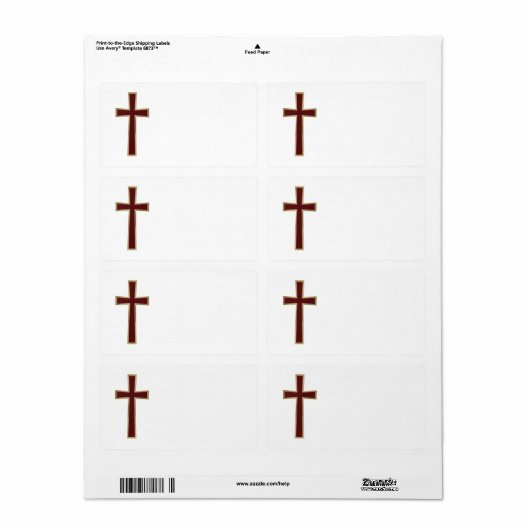 キリスト教十字架 ラベル (フルシート)