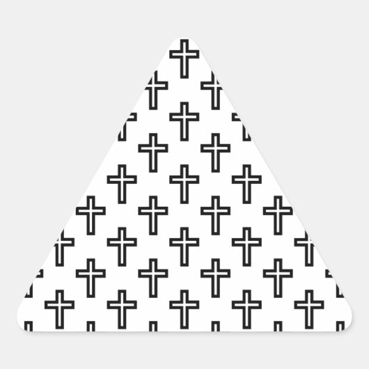 キリスト教十字架 三角形シール (正面)