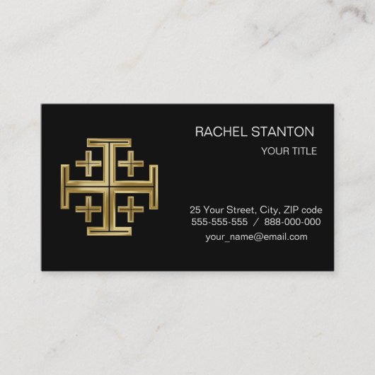 キリスト教十字架 名刺 (正面)