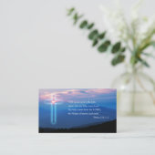 キリスト教十字架 |詩編121; 1-2 名刺 (スタンド正面)