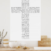 キリスト教十字聖書の聖句John 14 Poster 1 ポスター (キッチン)