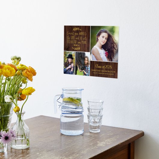 キリスト教卒業聖書の聖句の卒業 箔ポスター (レイダウン (キッチン))