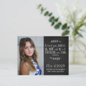 キリスト教卒業聖書の聖句タイポグラフィ ポストカード (スタンド正面)