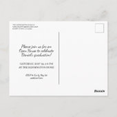 キリスト教卒業聖書の聖句タイポグラフィ |赤 ポストカード (裏面)