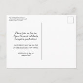 キリスト教卒業聖書の聖句タイポグラフィ |青 ポストカード (裏面)