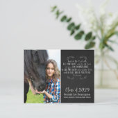 キリスト教卒業聖書の聖句 |黒板 ポストカード (スタンド正面)