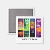 キリスト教名前をカスタムする聖書聖なる書物、 経典節 マグネット (正面/裏面)