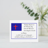 キリスト教国旗とキリスト教国旗への誓約 ポストカード (スタンド正面)