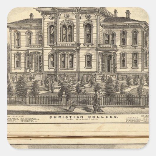 キリスト教大学と太平洋メソジスト大学 スクエアシール (正面)