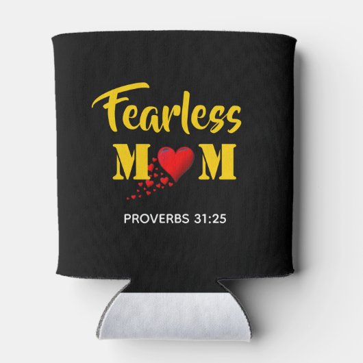 キリスト教大胆不敵な母の箴言31 パーソナライズされた 缶クーラー (裏面)