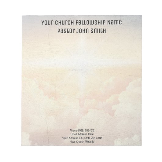 キリスト教天雲教会ビジネス ノートパッド (正面)